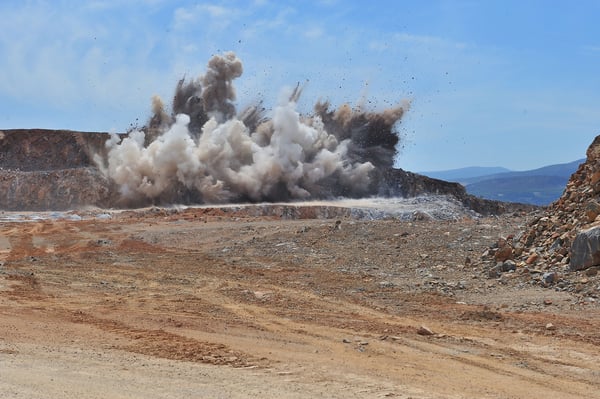 Limestone-blasting-exploding-rock-in-open-field