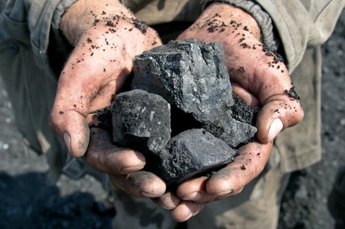 Miner-holding-coal-in-hands