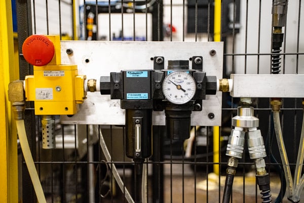 Dixon filter, regulator, and lubricator (FRL) in action at a Dixon manufacturing facility.
