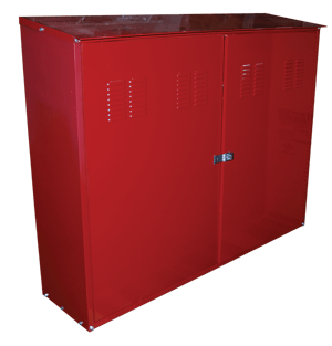 Dixon steel hose cabinet to store fire hoses, nozzles, and adapters
