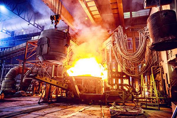Hoses in a steel mill operation