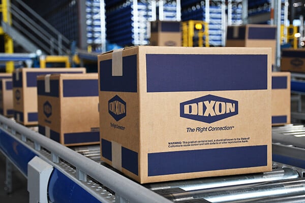 Dixon boxes in a distribution center